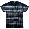 Custom Youth Multi-Color Tie-Dyed T-Shirt Black Shibori