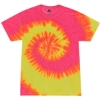 Custom Youth Multi-Color Tie-Dyed T-Shirt Fluorescent Swirl