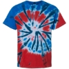 Custom Youth Multi-Color Tie-Dyed T-Shirt Independence