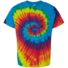 Custom Youth Multi-Color Tie-Dyed T-Shirt Reactive Rainbow