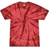 Custom Youth Multi-Color Tie-Dyed T-Shirt Spider Crimson
