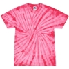 Custom Youth Multi-Color Tie-Dyed T-Shirt Spider Pink