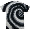 Custom Youth Multi-Color Tie-Dyed T-Shirt Swirl Black