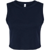 Custom Womens Micro Rib Muscle Crop Tank Solid Navy Blend