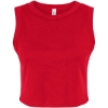 Custom Womens Micro Rib Muscle Crop Tank Solid Red Blend
