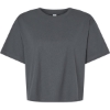 Custom Womens Fine Jersey Boxy Tee Asphalt