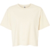 Custom Womens Fine Jersey Boxy Tee Creme