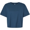 Custom Womens Fine Jersey Boxy Tee Sea Blue