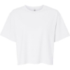 Custom Womens Fine Jersey Boxy Tee White