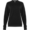 Custom Womens FitFlex French Terry Crewneck Sweatshirt Black