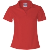 Custom Womens USA-Made V-Neck Polo Red