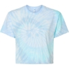 Custom Womens Tie-Dyed Crop T-Shirt Lagoon