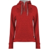 Custom Womens FitFlex French Terry Quarter-Zip Hooded Pullover Red