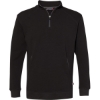 Custom Mens FitFlex French Terry Quarter-Zip Pullover Black
