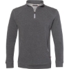 Custom Mens FitFlex French Terry Quarter-Zip Pullover Charcoal