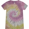 Custom Womens Tie-Dyed V-Neck T-Shirt Desert Rose