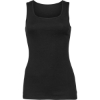 Custom Womens Micro Rib Tank Solid Black Blend