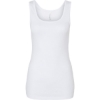 Custom Womens Micro Rib Tank Solid White Blend