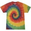 Custom Unisex Festival Tie-Dyed Burnout T-Shirt Rainbow