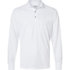 Custom Mens Prescott Long Sleeve Polo White