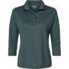 Custom Womens Lady Palm Three-Quarter Sleeve Polo Carbon