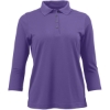 Custom Womens Lady Palm Three-Quarter Sleeve Polo Grape