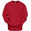 Custom Unisex Pocket Crewneck Sweatshirt Red