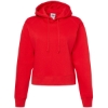 Custom Womens Crop Hooded Sweatshirt Red