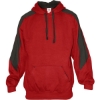 Custom Unisex Saber Hooded Sweatshirt Red/ Charcoal