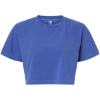 Custom Womens Garment-Dyed Heavyweight Cropped Tee Faded Lapis