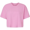 Custom Womens Garment-Dyed Heavyweight Cropped Tee Faded Powder Pink