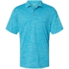 Custom Mens Dakota Striated Heather Polo Turquoise Heather
