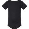 Custom Infant Triblend One Piece Solid Black Triblend