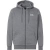 Custom Mens Icon Fleece Hooded Full-Zip Pitch Grey Medium Heather/ White
