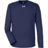 Custom Mens Team Tech™ Long Sleeve T-Shirt Midnight Navy/ White