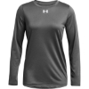 Custom Womens Team Tech™ Long Sleeve T-Shirt Castlerock/ White