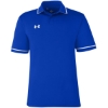 Custom Mens Tipped Teams Performance Polo Royal/ White