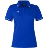 Custom Womens Tipped Teams Performance Polo Royal/ White
