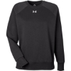Custom Womens Rival Fleece Crewneck Sweatshirt Black/ White