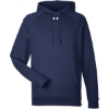 Custom Mens Rival Fleece Hooded Sweatshirt Midnight Navy/ White