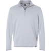 Custom Mens Storm Sweater Fleece Quarter-Zip Pullover Steel/ White