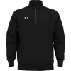 Custom Mens Rival Fleece Quarter-Zip Pullover Black/ White