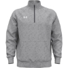 Custom Mens Rival Fleece Quarter-Zip Pullover CS Grey Light Heather/ White