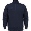 Custom Mens Rival Fleece Quarter-Zip Pullover Midnight Navy/ White
