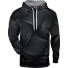 Custom Mens Warp Hooded Sweatshirt Black