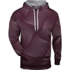 Custom Mens Warp Hooded Sweatshirt Maroon