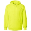 Custom Mens Performance Fleece Hooded Sweatshirt Safety Yellow