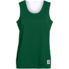 Custom Womens Reversible Wicking Tank Top Dark Green/ White
