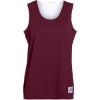 Custom Womens Reversible Wicking Tank Top Maroon/ White
