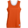 Custom Womens Reversible Wicking Tank Top Orange/ White